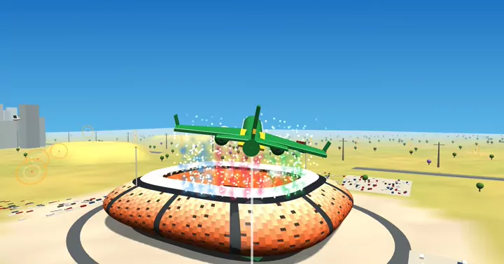 A jet flying low over the Calabash — 3D Fly Pass, FNB Stadium